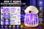 Jellyfish Electric Mosquito Killer Lamp – USB Rechargeable UV Mosquito Trap - Image 2