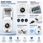 Hengwei Professional Rechargeable Hair Clipper – Digital Display Hair Trimmer for Baby, Kids & Adults - Image 3