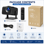 HY320 Mini Smart Android Projector – WiFi, Bluetooth, 4K Supported Home Cinema Projector - Image 2
